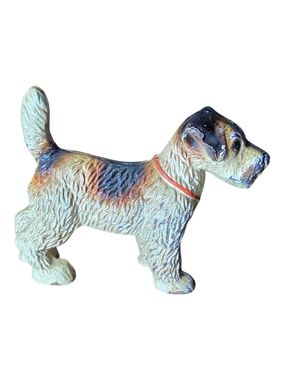 Vintage Dog Figurine with Tan, Brown and Black Coat